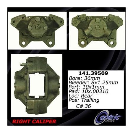 Centric Semi-Loaded Brake Caliper, Parts, 141.39509 141.39509